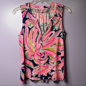 Lilly Pulitzer Essie Tank Blouse Top Size Small